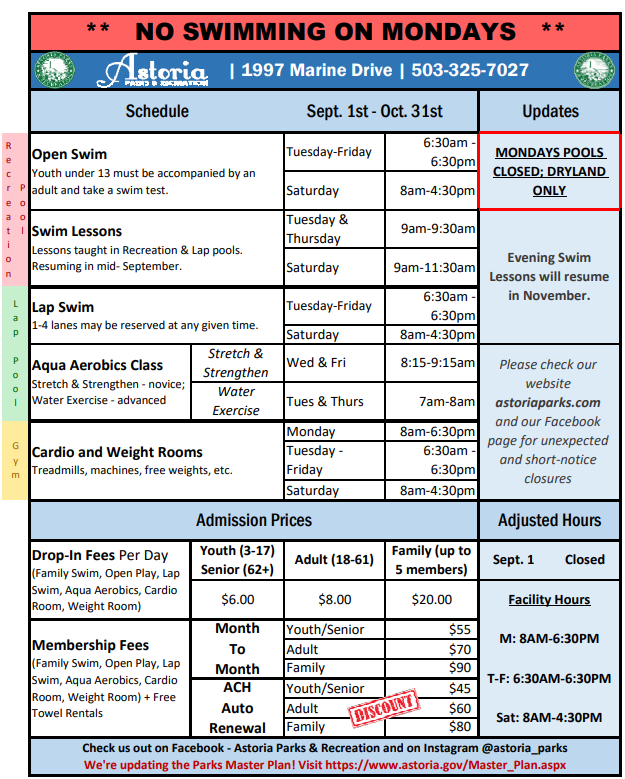 NEW schedule - FALL 2025